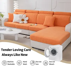 1pc Sofa Cover, Plain Color Modern Simple Design, Non-Slip Full Coverage Sofa Protector, Reusable Living Room Bedroom Decor, Sofa Couch Protector, Washable Sofa Slipcover