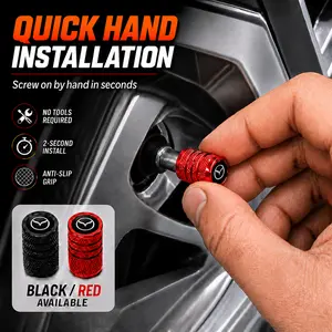 For Mazda CX-5 CX-30 50 Mazda3 CX-90 70 MX-5 Miata Mazda6 CX-9, Car Tire Valve Stem Caps, Wheel Air Valve Covers, Dustproof Tire Accessories, Universal Wheel Rim Decoration, Easy Install Auto Exterior Accessory Gift for Drivers