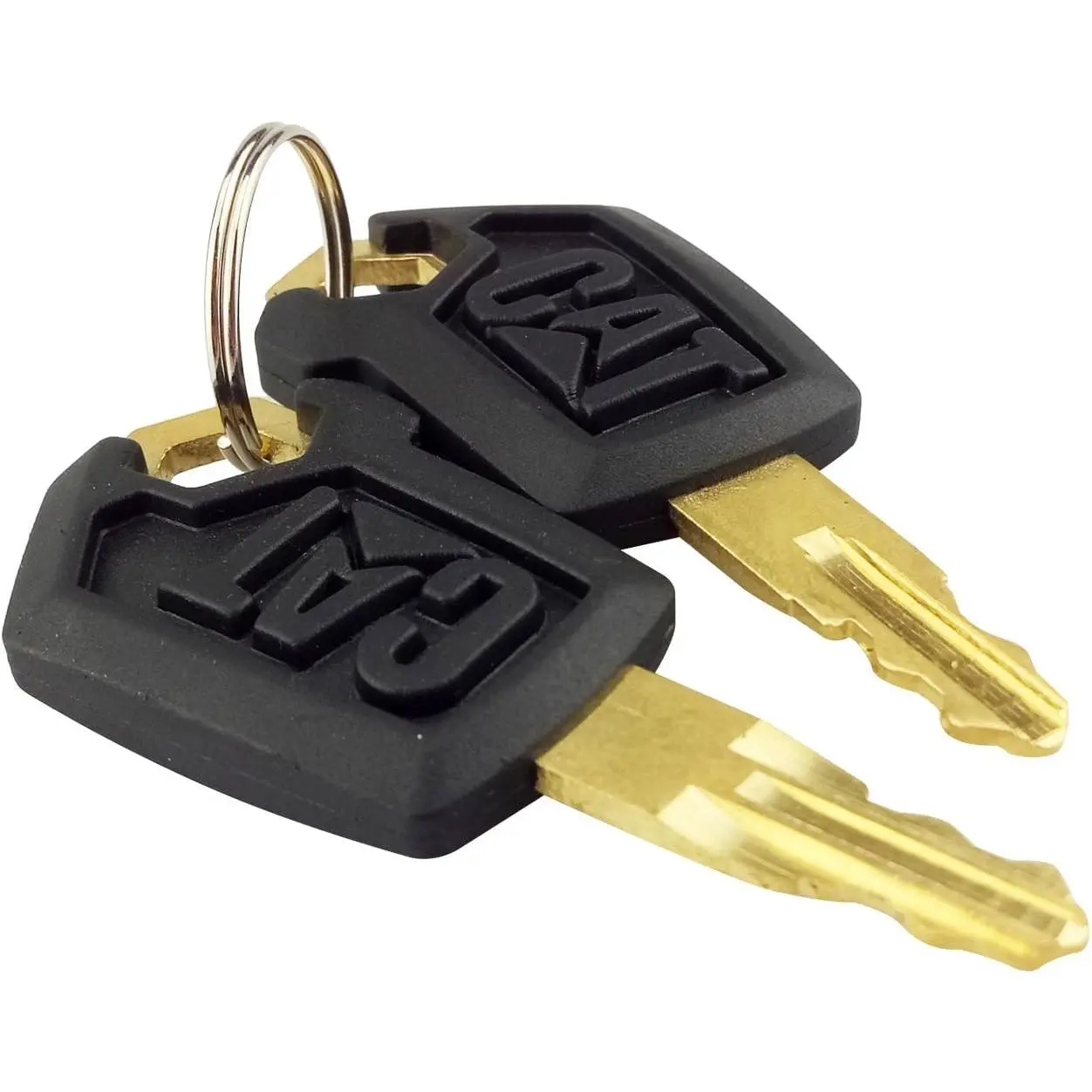Flat-Headed Heavy Duty Alloy Steel Replacement Keys for Caterpillar Heavy Equipment - Weather Resistant, Durable Upgrade for Machinery Locks, Equipment Users, 2-Pack