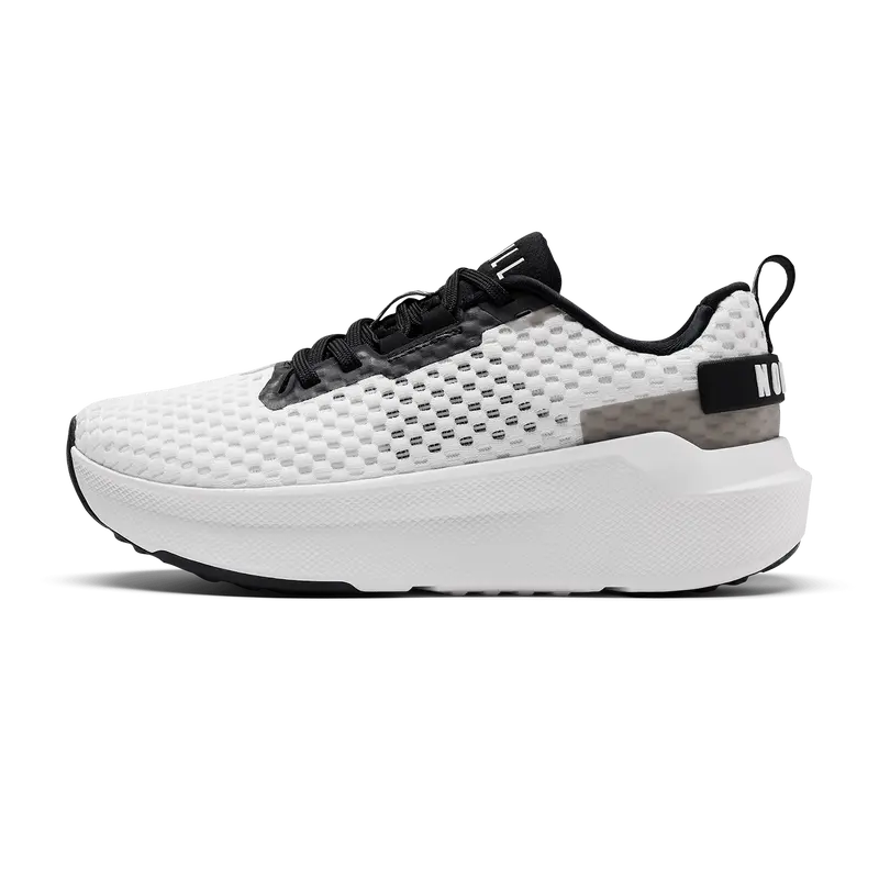 NOBULL Men's Journey 2 Shoe in Classic White Jet Black - Breathable Running Shoe, Comfortable Walking Sneaker, Cushioned Runner