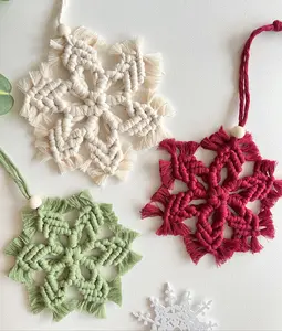 Macrame Snowflake Ornament, Christmas Ornaments, Holiday Decor, Christmas Tree Decor