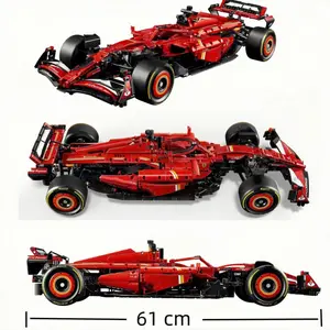 1361PCS 42207 MOC SF-24 Formula F1 Red Sport Racing Car Building Blocks | Super Car Bricks with DRS & Simulated V6 Engine | DIY Assembly Toys | Ideal Birthday Christmas Gifts for Boys F1 Enthusiasts