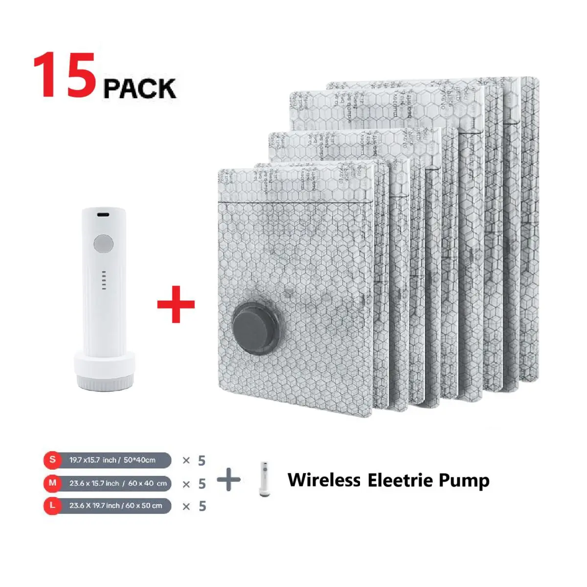 15 Pack + Wireless Electric Pump