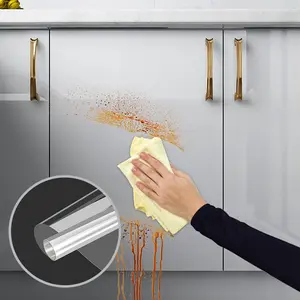 Clear Kitchen Countertop Protector Sticker, Self Adhesive Oil Proof Countertop Sticker, High Temperature Resistant Transparent Sticker for Home Kitchen