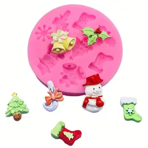 Christmas Silicone Mold - Non-Electric Bakable cookie, cake, soap, chocolate Mold with - for DIY Holiday Baking, Party Favors - Food-Safe, Easy Release, Reusable - Perfect Christmas Gift for Bakers, Silicone Molds for Baking