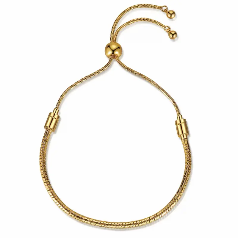 K89. Adjustable Snake Chain Gold 5pcs