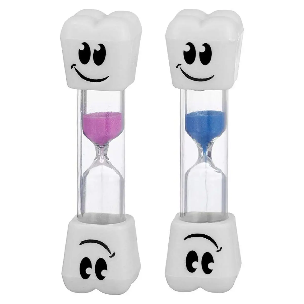 2 Minute Tooth Brushing Timer – Smile Tooth Sand Timer 2 Pack for Kids, Bathroom & Dental Routines