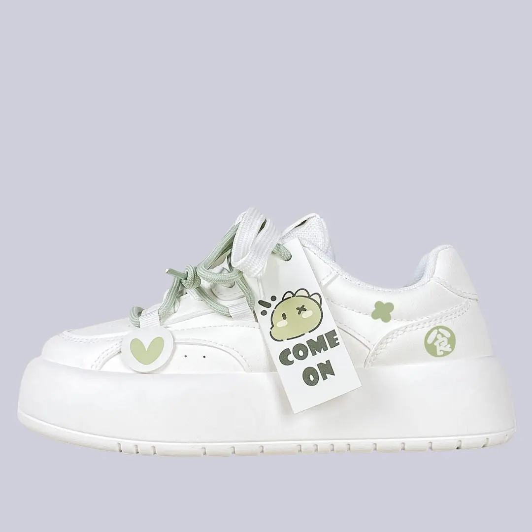 Cheerful Dinosaur Chunky Casual Sneakers – Women's