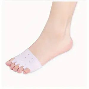 1 pair Silicone Toe Separators & Spacers - Soft Non-Slip Toe Pads with 5-Hole Design for Toe Alignment, Foot Comfort Support, Bunions, Hammertoes - Ideal for Sports, Daily Use, Gifts (Halloween & Christmas) -