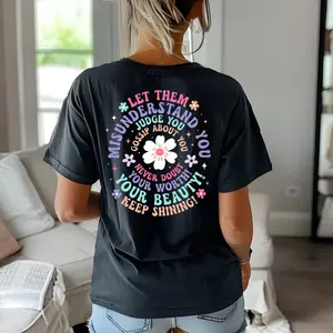 LET THEM Comfort Colors 1717 Unisex Garment-Dyed T-Shirt - 100% Ring-Spun Cotton - Casual Womenswear