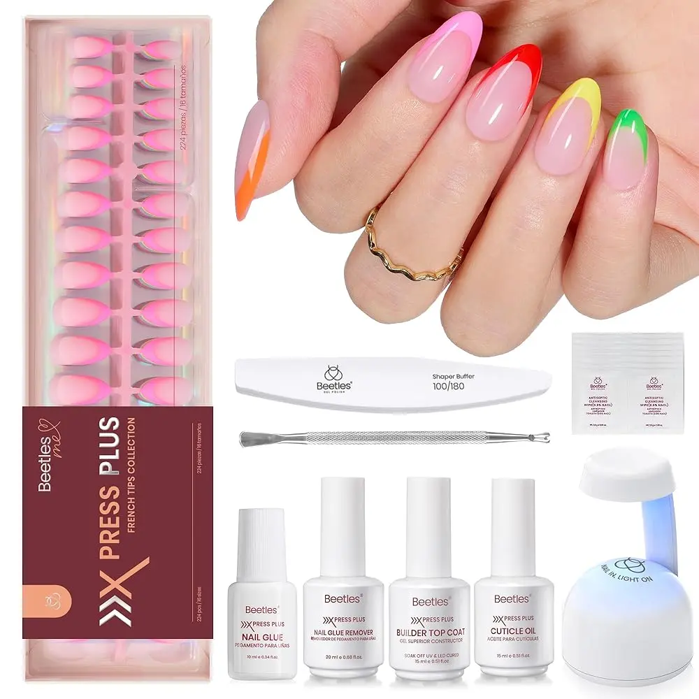 Short Almond【Pink Neon】16Sizes 224Pcs Kit