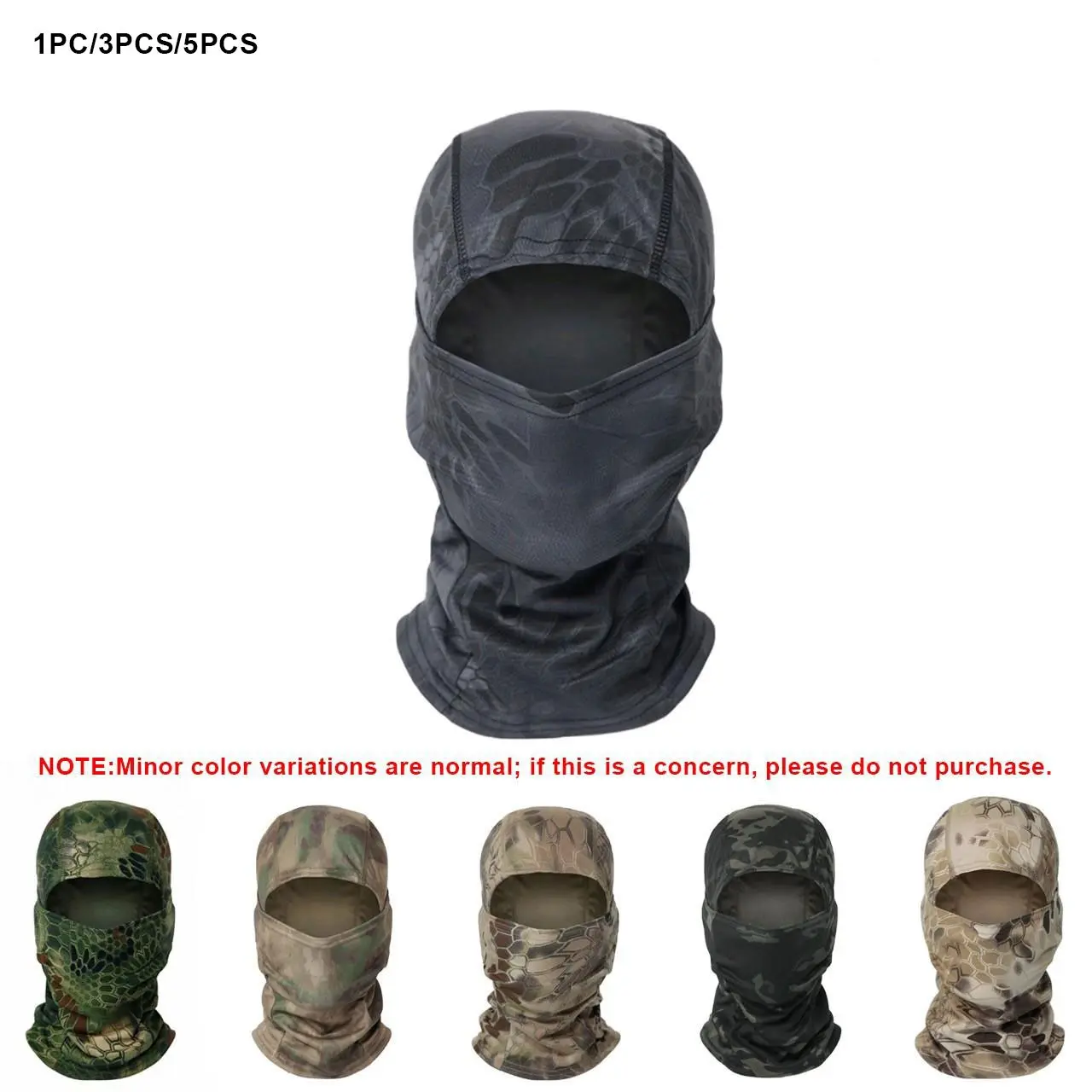 Tactical Head Cover Mask, Face Cover Balaclava, Breathable Summer Hat for Motorcycle Riding, Hiking, Hunting, Unisex Sunscreen Dustproof Neck Cover, Summer Balaclava