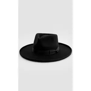 Galilee Rancher Unisex Fedora Hat - Black 55 Small