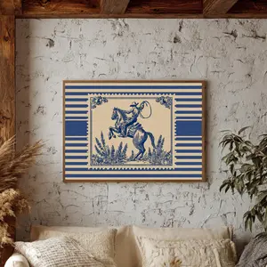 Vintage Cowboy Wall Art; Rustic Rodeo Print, Southwestern Home Decor
