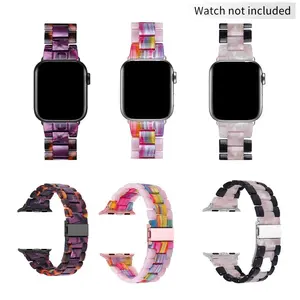Fashionable Resin Watch Band, Stylish & Exquisitely Designed Watch Band for Women & Men, Adjustable Clasp Watch Band for Apple Watch Series 3/4/5/6/7/8/9/10/SE, Wearable