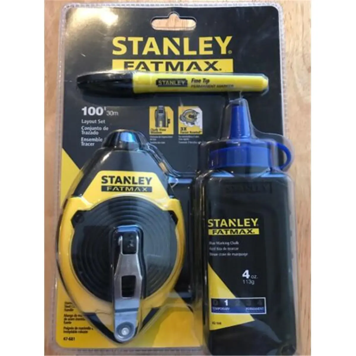 Stanley Hand Tools Chalk Line Reel & Chalk Set 47-681L