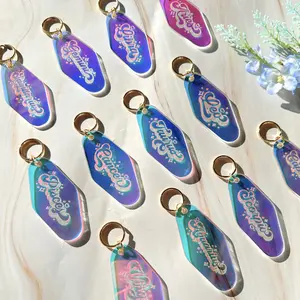 Zodiac Keychain: Iridescent Motel-Style Keyring