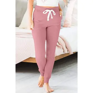 Joggers w Drawstring & Pockets - Cherry Blossom