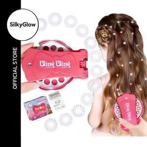 【Buy 2Box Get 360Pc Free】Gemstone Refill Pack Shimmering Diamond Styling Tool hair jewel stamper+180 pcs Colored Gems set  Accessories & Birthday Gifts Suitable for All Hair Types/Styles Hair Care Product Heat-Free Styling Attachment