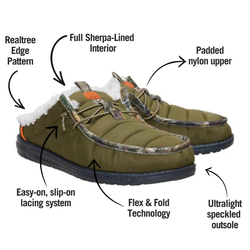 HEYDUDE X RealTree - Mens Comfortable Slip on Shoes