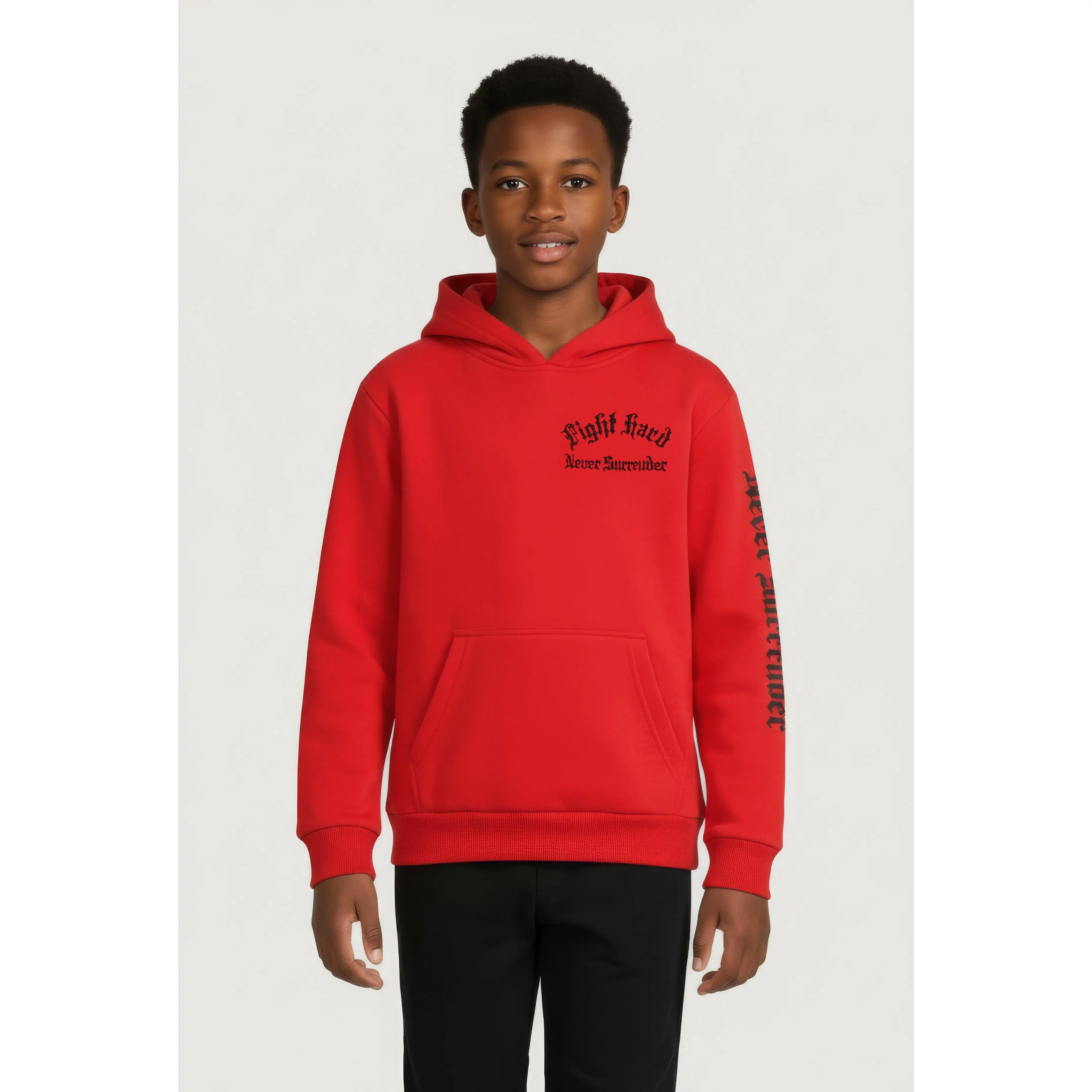 Boys Fight Hard Never Surrender Graphic Hoodie