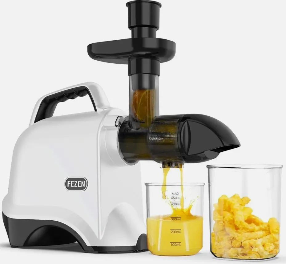 Household Slow Masticating Cold-Press Juicer - High Juice Yield Fruit & Vegetable Extractor, Quiet Operation, Easy-to-Clean Kitchen Utensil