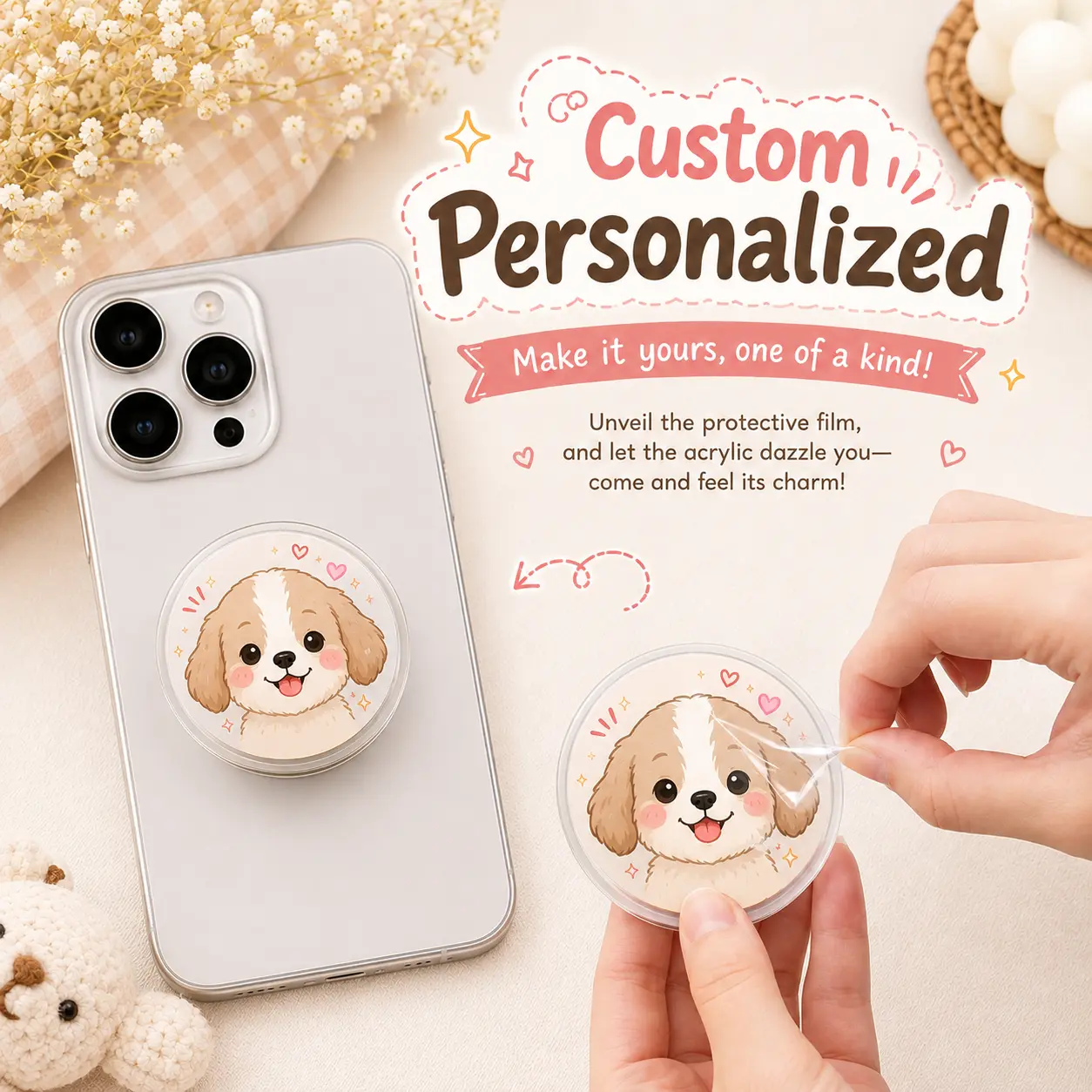 Custom Personalized Magnetic Phone Grip - Custom Request Follow Your Demand Magsafe Phone Holder