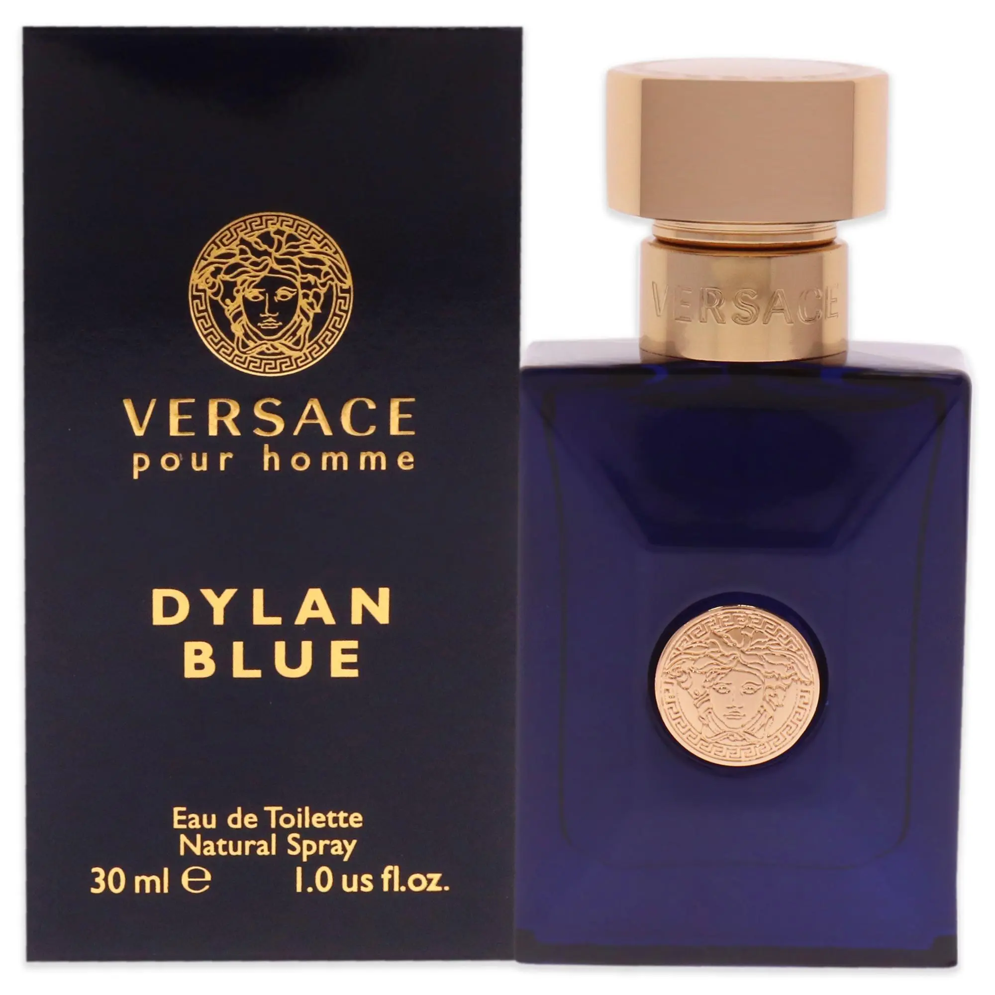 Versace Dylan Blue for Men - 1 oz (30 ml) Refined EDT, Luxury Look 30 ml Bottle with Natural Spray