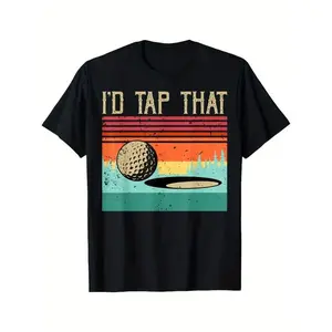 Vintage Golfer Retro Sunet Golf I'd Tap That Funny Golf T-Shirt Perfect Blend of Comfort Style Durability for Daily Wear Gift for Men Women Dad Mom Friends