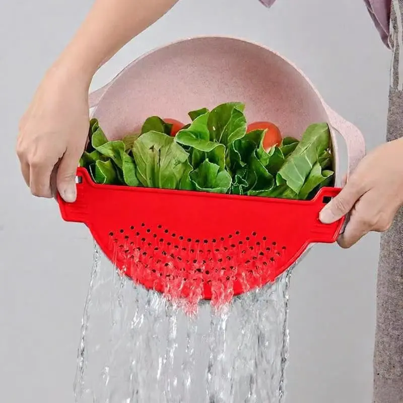 Clip-On Pot Strainer, No More Spills! Drain Pasta, Veggies & Rice Without a Bulky Colander