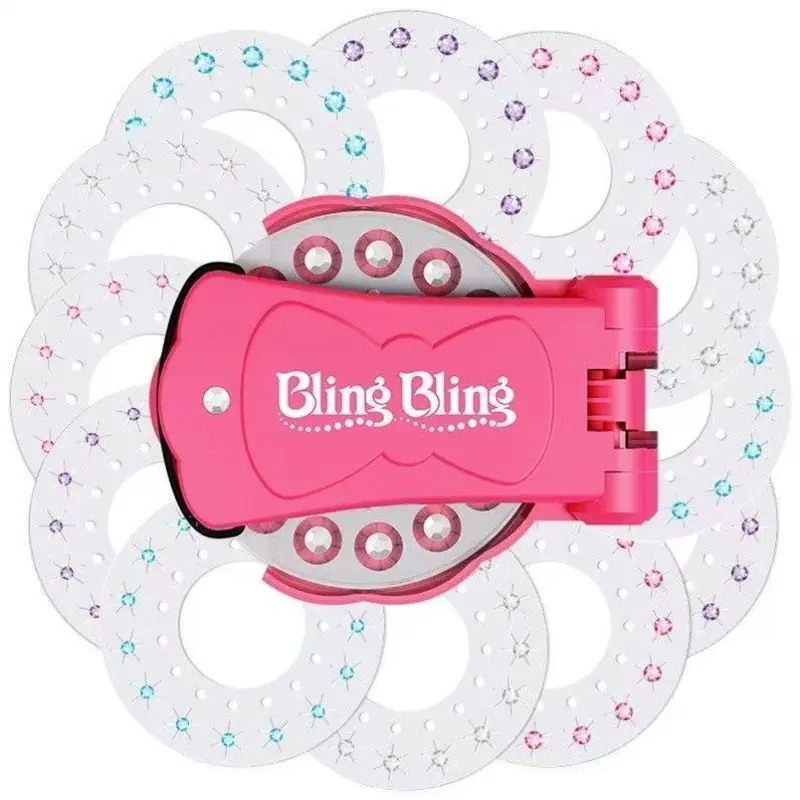 Glitter Diamond Styling Tools - DIY Hair Gemstone Styling Set + 180 Colorful Gemstones to Light Up Girls' Hair, Clothes, Accessories, Birthday Gift for All Hair Types/Hair Styles - Hair Care, No Heat Required Hair Styling Accessories,summervibes Glowing S