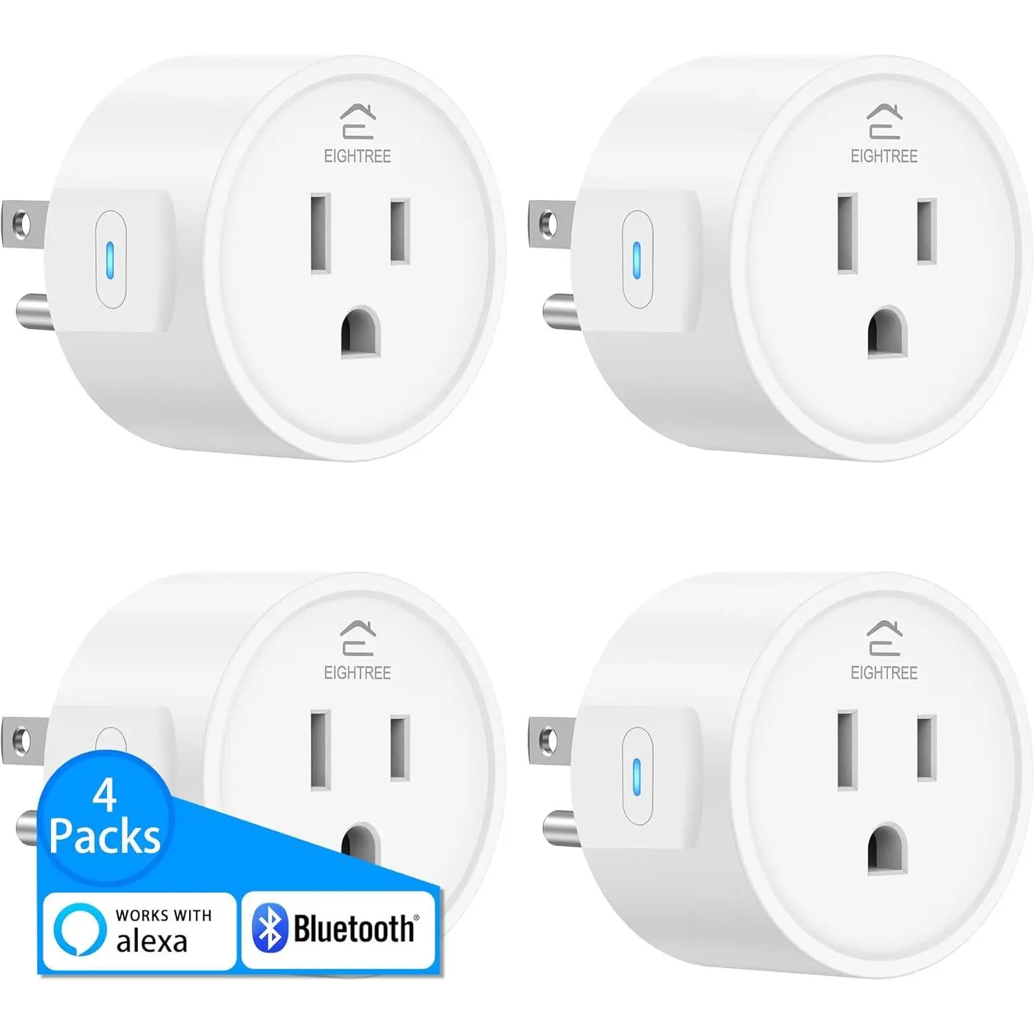10A Smart Outlet Bluetooth Smart Plug, Alexa App Control, Enhanced Connectivity, Voice Control, Timer & Schedule, Direct Connected Functionality