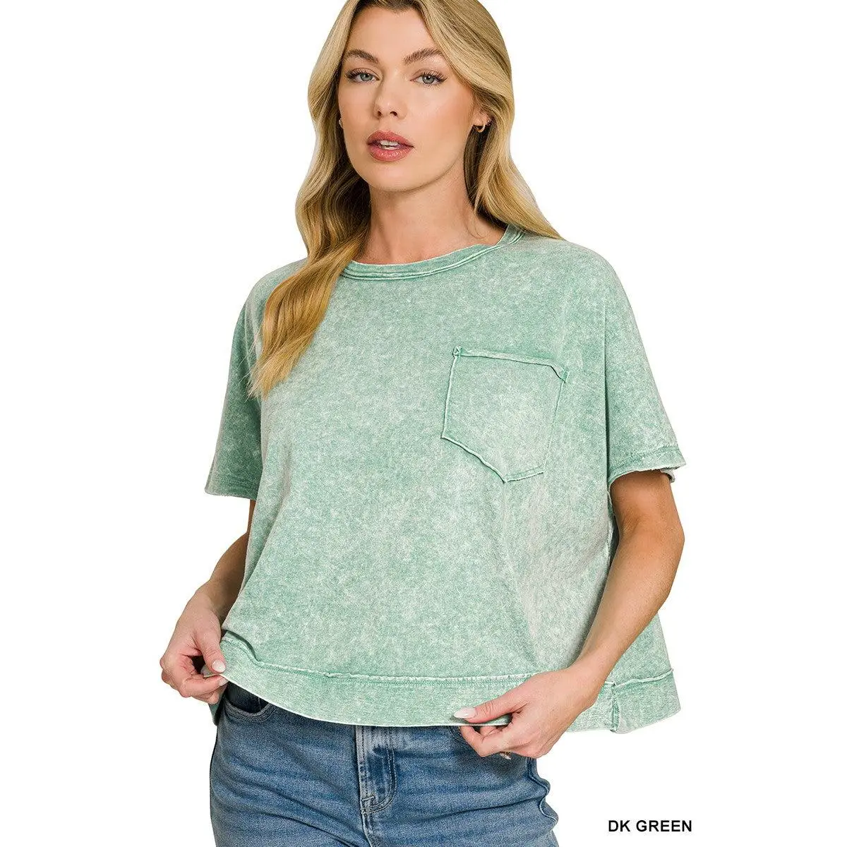 Zenana Halo Washed Oversized Top