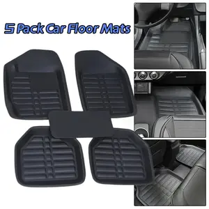 5x Car Floor Mats Heavy Duty PVC Cargo Liners Anti-Slip Pad Waterproof Universal For BMW Chevrolet Ford Honda Jeep Nissan Toyota Mercedes-Benz Hyundai Volkswagen