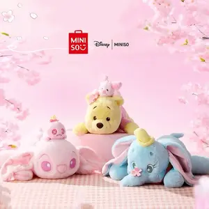 Disney Sakura Season Series -Lying Pose Plushies -Adorable Cartoon Character Decor for Room,Sofa,Pillow,Plush Doll,Holiday &Birthday Gift