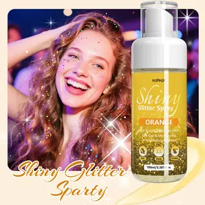 100ML Shiny Glitter Spray, Body & Hair Glitter Spray, Long-Lasting Fragrance, Safe & Easy to Clean, Perfect for Parties & Stage Makeup, Scent