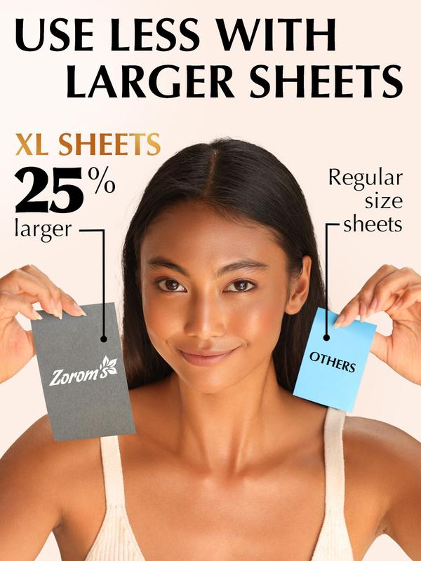 Natural Oil Blotting Sheets for Face with Bamboo Charcoal - 25% Larger - 3pk/300 Makeup Friendly Oil Absorbing Sheets for Face - Easy Dispensing Blotting Papers - Perfect for Keeping in Purse