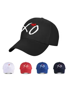 XO Love Embroidered Baseball Cap  Casual Adjustable Hat for Couples Outdoor Activities and Daily Wear  Unisex Trendy Headwear Gift for Valentines Day Anniversary Birthday Romantic Celebrations and Special Occasions