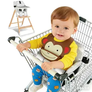 Shopping Cart Seat Cover for Baby, High Chair & Grocery Seat Protector, Padded Chair Covers for Restaurant Seats, Unisex Machine Washable Grocery Cart Liner & Swing Insert – Grey Clouds