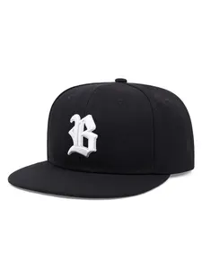2026 New Fashionable Baseball Hat 2 Letter B Gothic Embroidered Flat Edge Hat Street Personalized Creative Hip Hop Hat Outdoor Sports Sunshade Hat Daily Commuter Decorative Hat Male Female Same Style Casual Skateboarding Hat Adjustable Snapback Cap