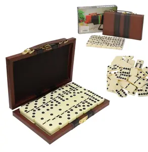 Large Dominoes Set for Adults & Kids – Classic Board Game Domino Set – Giant Double 6 Dominoes for Travel Games – 28 Piece Domino Set for Adults