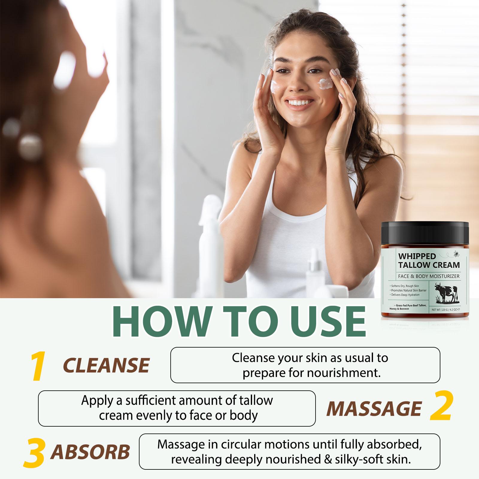 Honey & Butter Tallow Cream - Nourishing Moisturizer for Women with Firming Benefits - Ultra Hydrating Skin Comfort Body Care Moisture Moisturizing