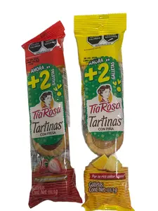 Tía Rosa Tartinas Con Fresa o Con Piña – Strawberry or Pineapple Filled Mexican Cookies – 4.70 oz (133.3 g)