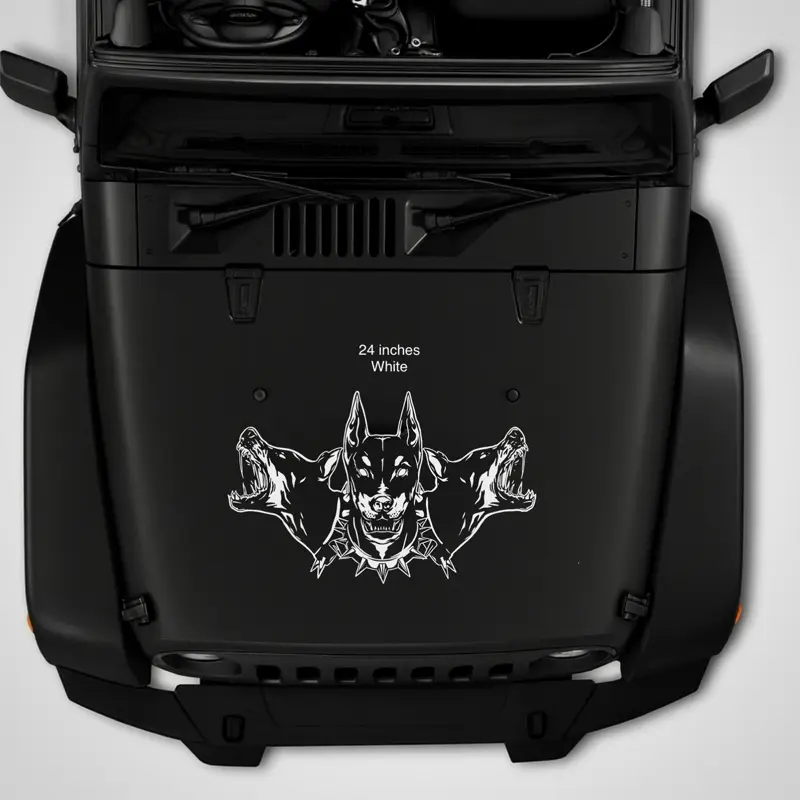Cerberus Three Headed Dog . Decal Sticker - 16 Inches Wide - Car Exterior - Outdoor Vinyl - Available in 4 Sizes