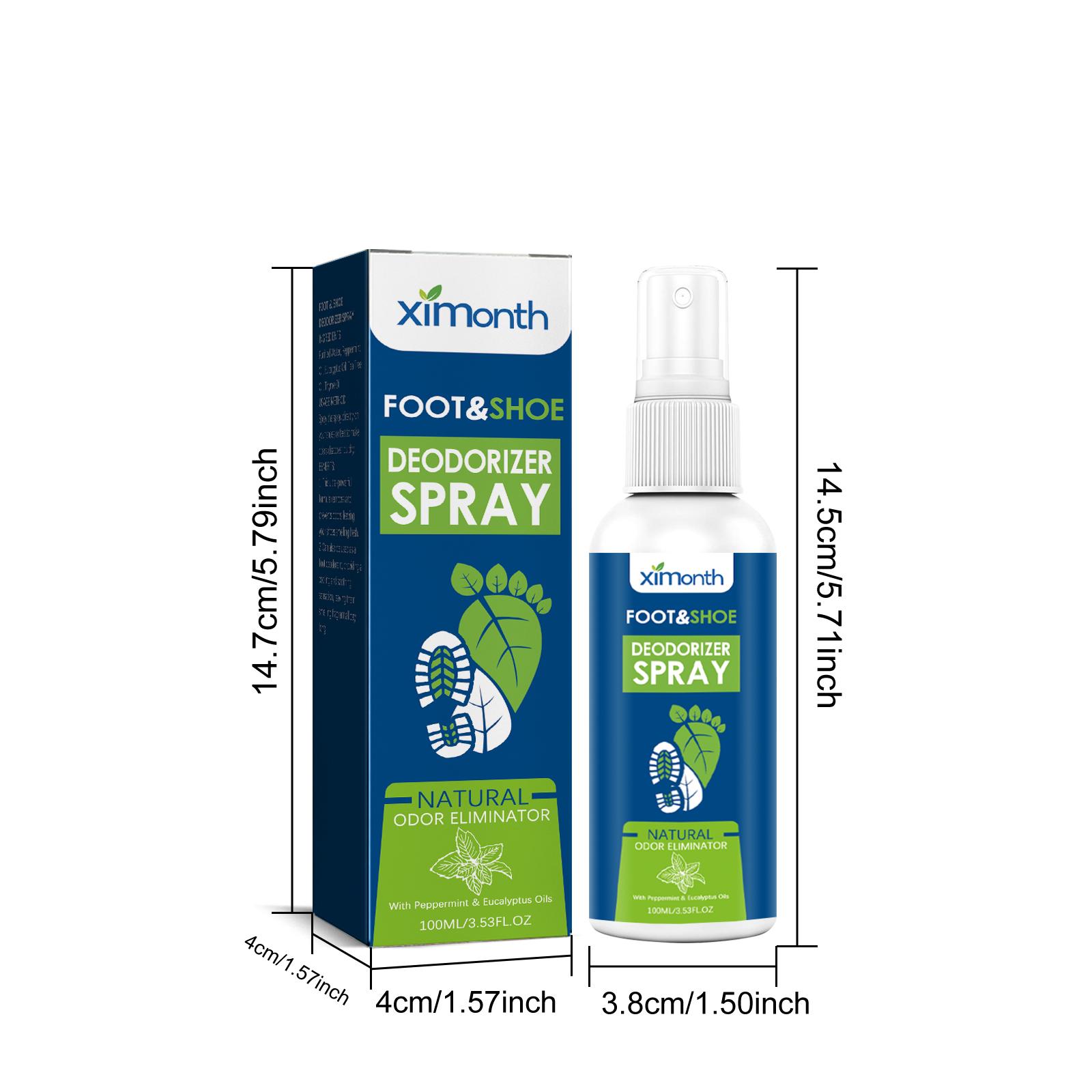 Foot Deodorant Spray, Foot Care for Sweat & Odor, Refresh & Dry Comfort, Daily Foot Freshening Care