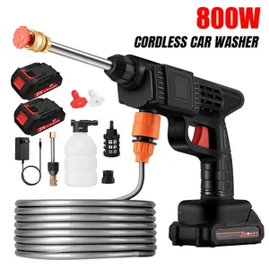 Power Blaster Pressure Washer Cordless Portable Electric High Pressure Water Spray Gun and Hose Car Washer Cleaner Tool for Balconies Windows, Exterior Walls, Floors, Fences, Gardens