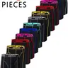 12-Piece Men's Novelty Contrast Binding Boxer Briefs, Comfortable High Stretch Boxers, All-Season Casual Fitted Underwear