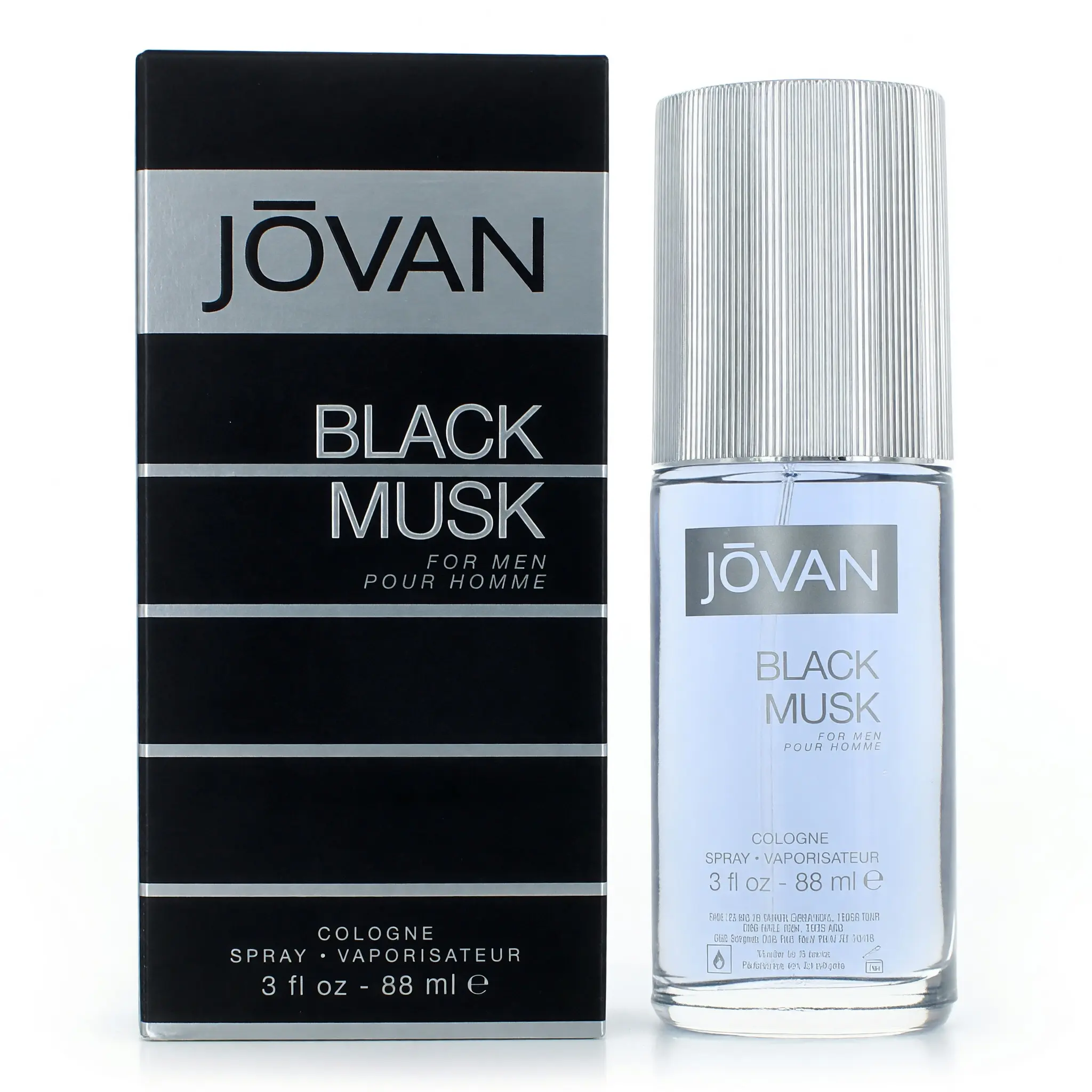 Jovan Black Musk Men's Cologne Spray - Dark Musk Scent, Masculine Fragrance for Sexy Appeal, 3 oz