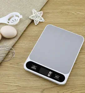 Digital Scale with Backlight - Stainless Steel Weighing Platform - Food, Cooking, Baking, Weight Loss Scale