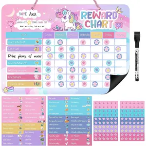 Reward Chart for , Unicorn Design  Behavior Chart for  at  with 52 Chore Charts, 120   Stickers Dry Erase Responsibility Chart for  Potty